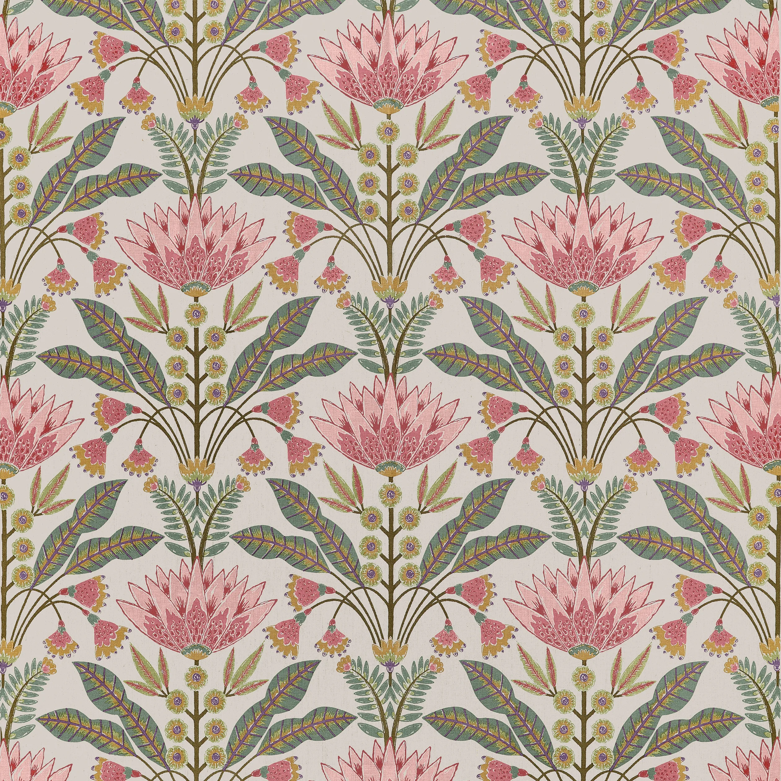 Thibaut Lotus in Cranberry (F914606)