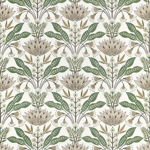 Thibaut Lotus in Green and Beige (F914610)