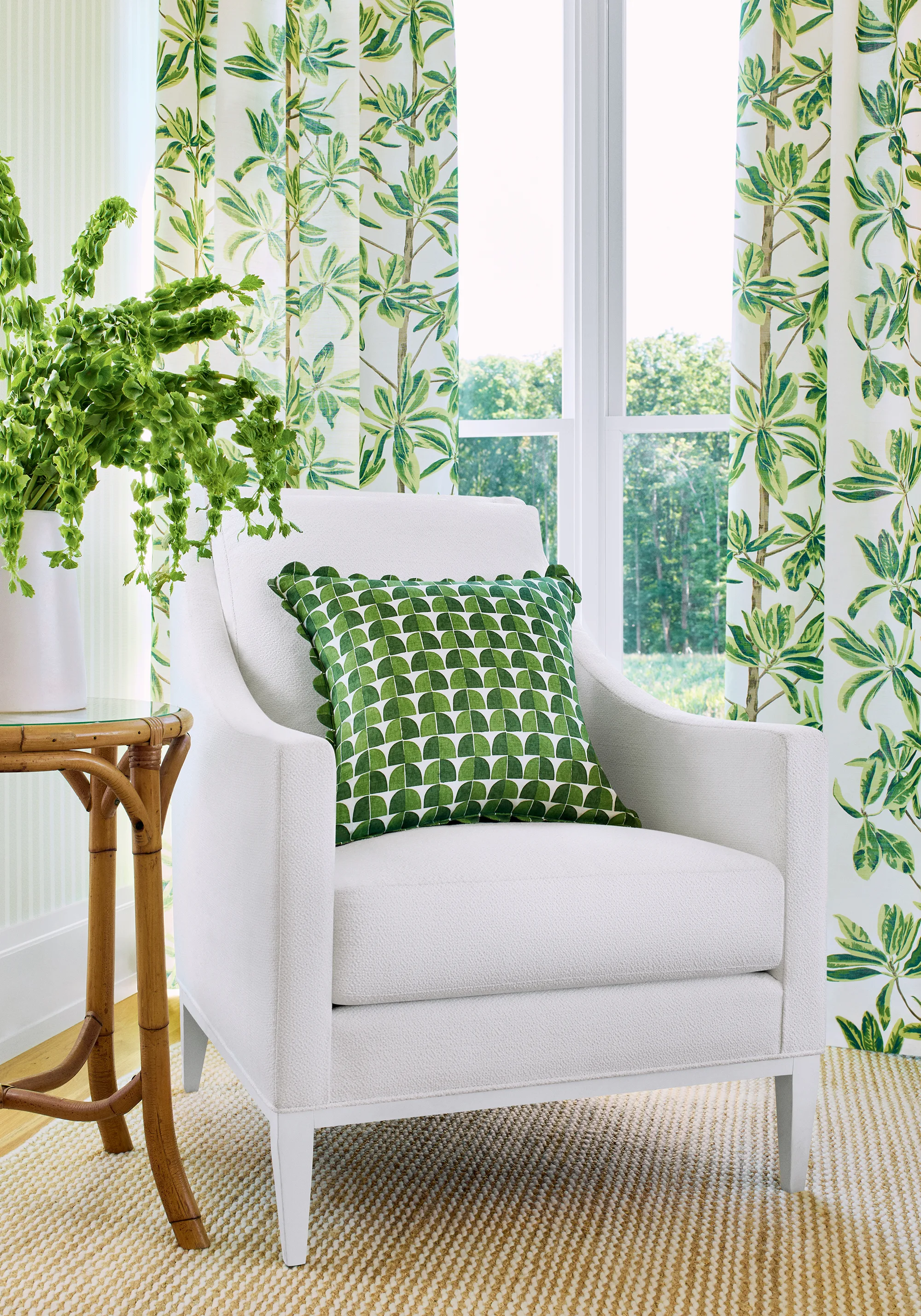 Thibaut Mangrove Tree in Green and White (F945035)