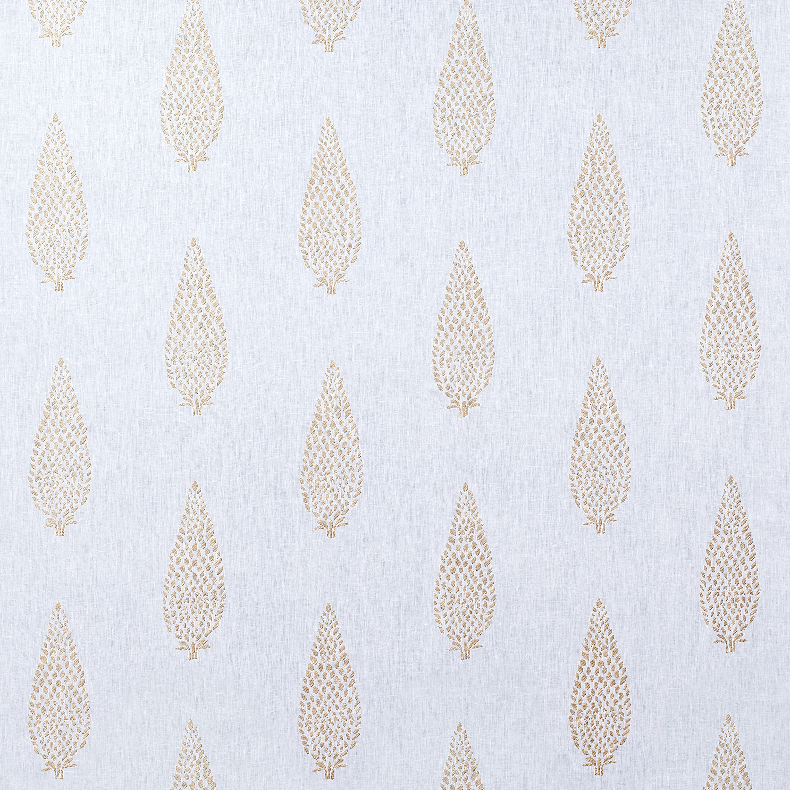 Anna French Manor Embroidery in Gold on White (AW73009)