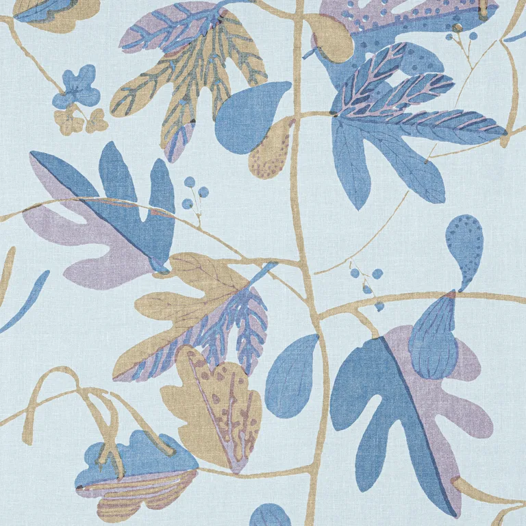 Thibaut Matisse Leaf in Lavender and Blue (F916210)