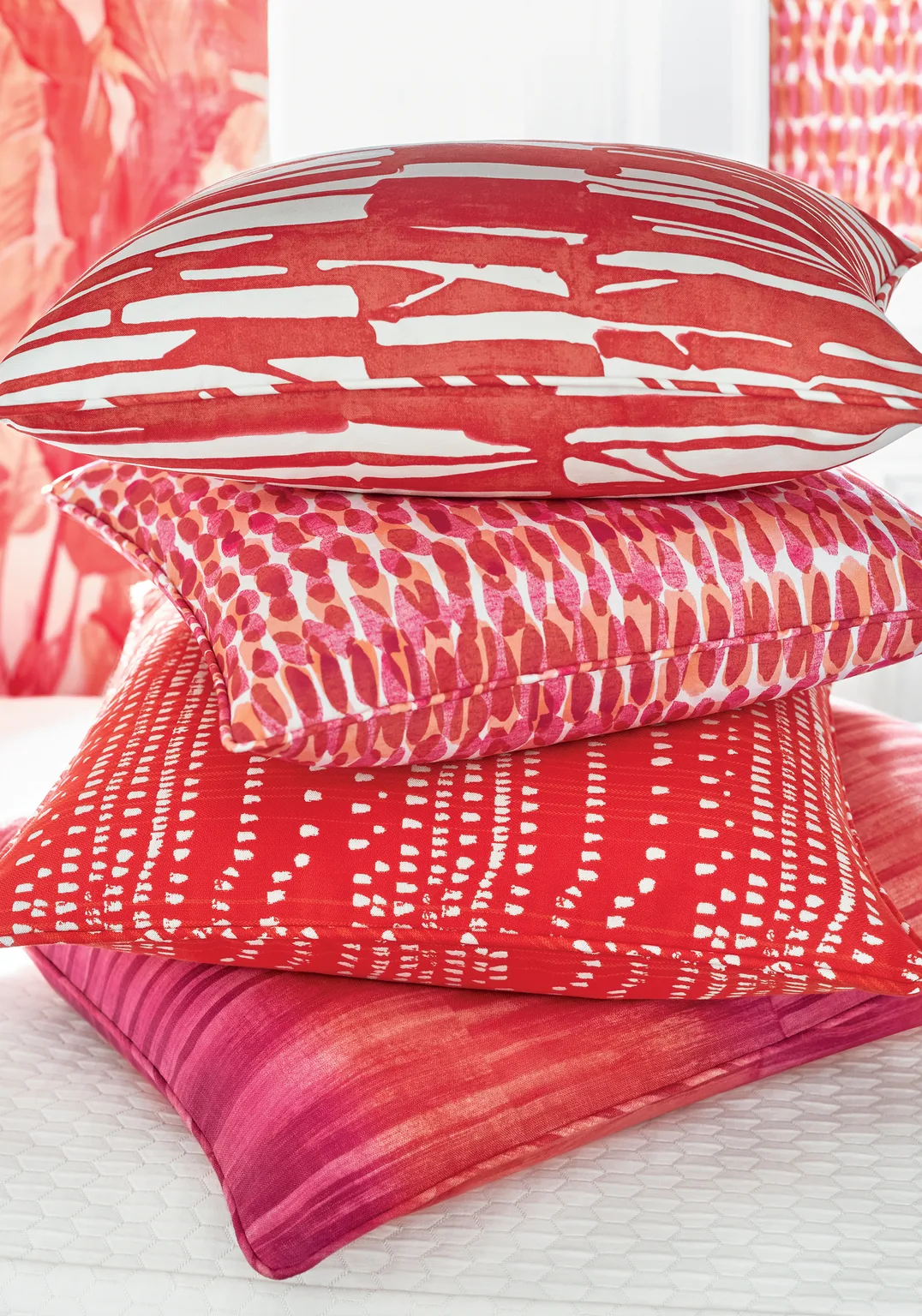 Thibaut Mekong Stripe in Pink and Coral (F910087)