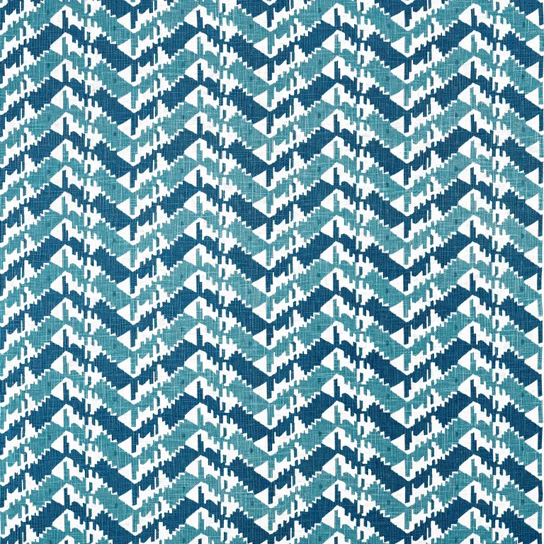 Thibaut Melrose Check in Navy and Peacock (F945004)