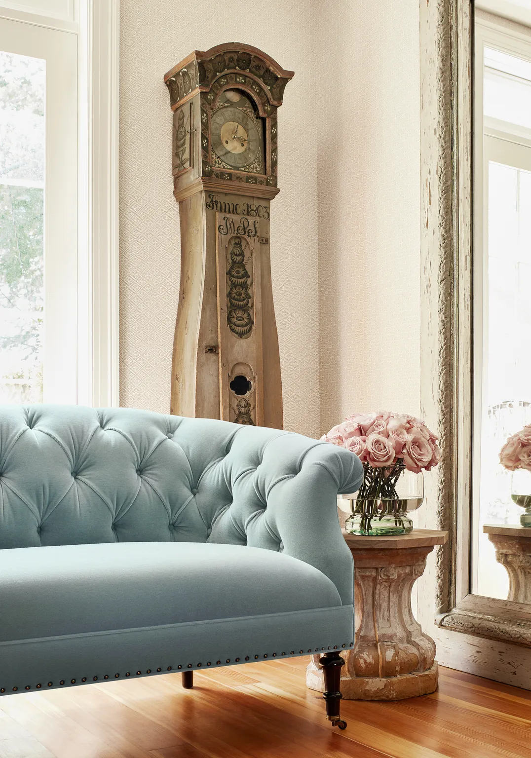 Thibaut Miles Mohair Velvet in Cloud (W72827)