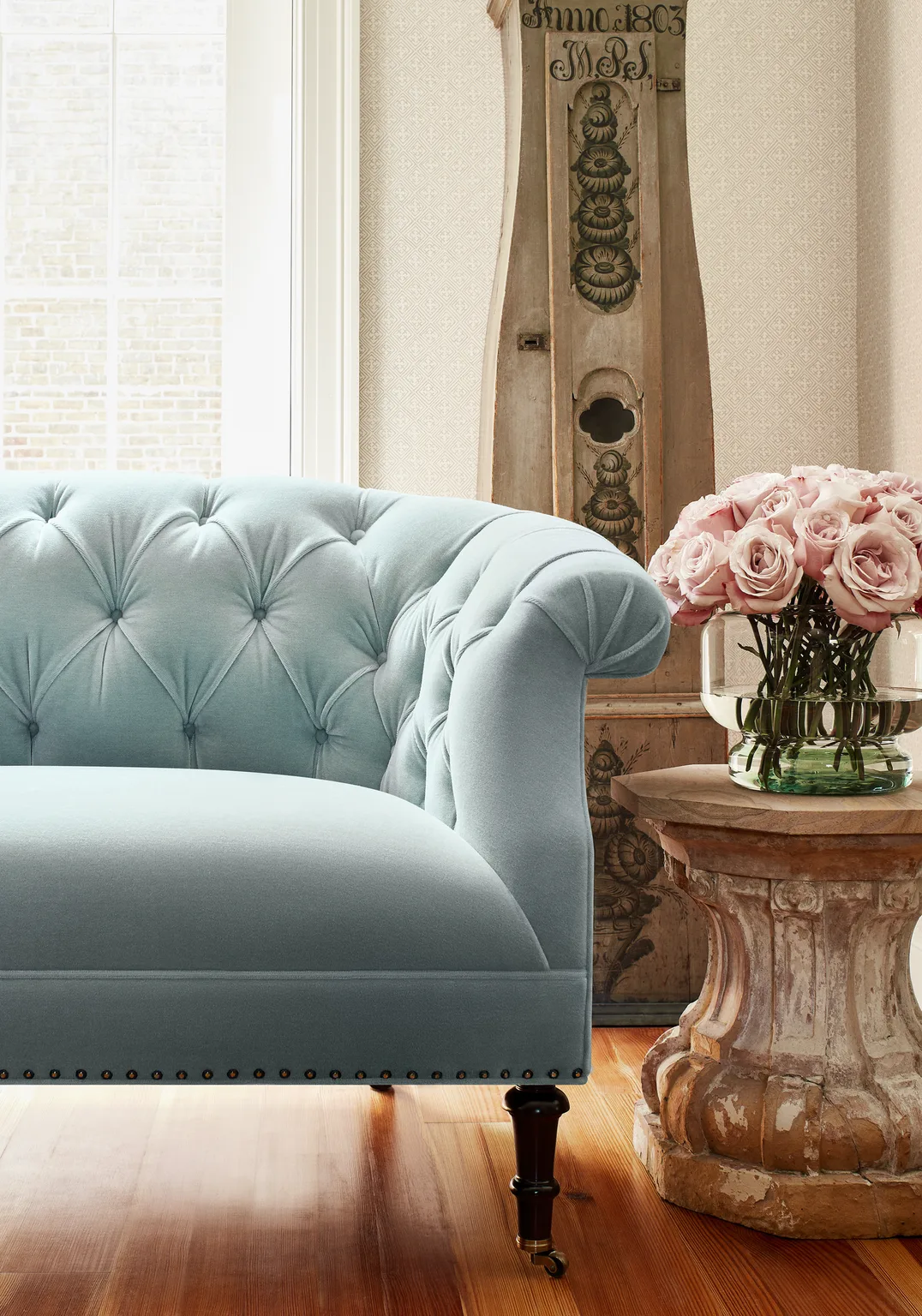 Thibaut Miles Mohair Velvet in Cloud (W72827)