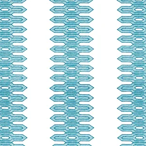 Thibaut Nola Stripe Embroidery in Aqua (W720811)