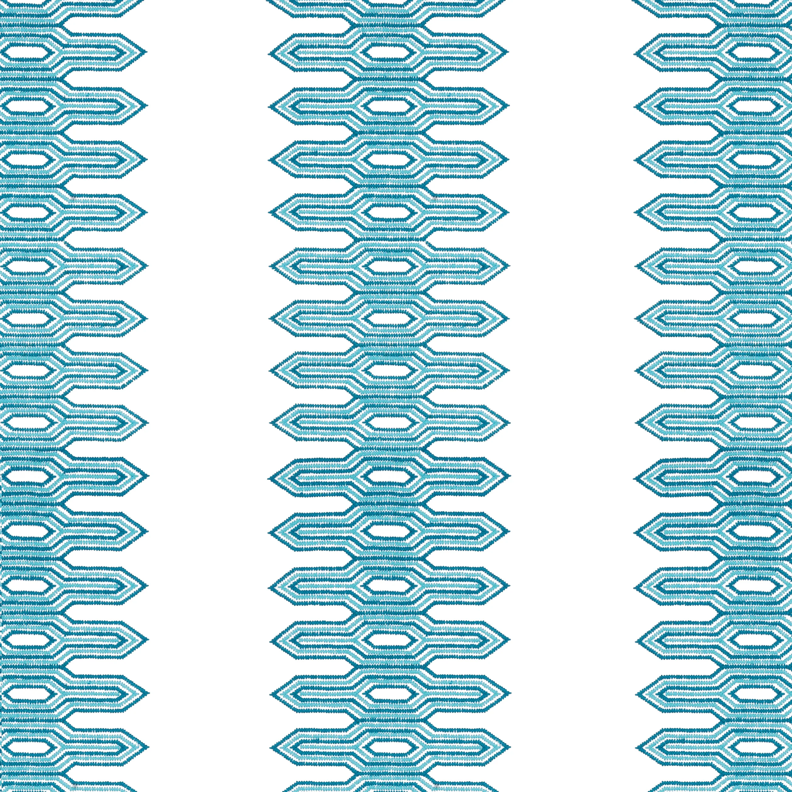 Thibaut Nola Stripe Embroidery in Aqua (W720811)