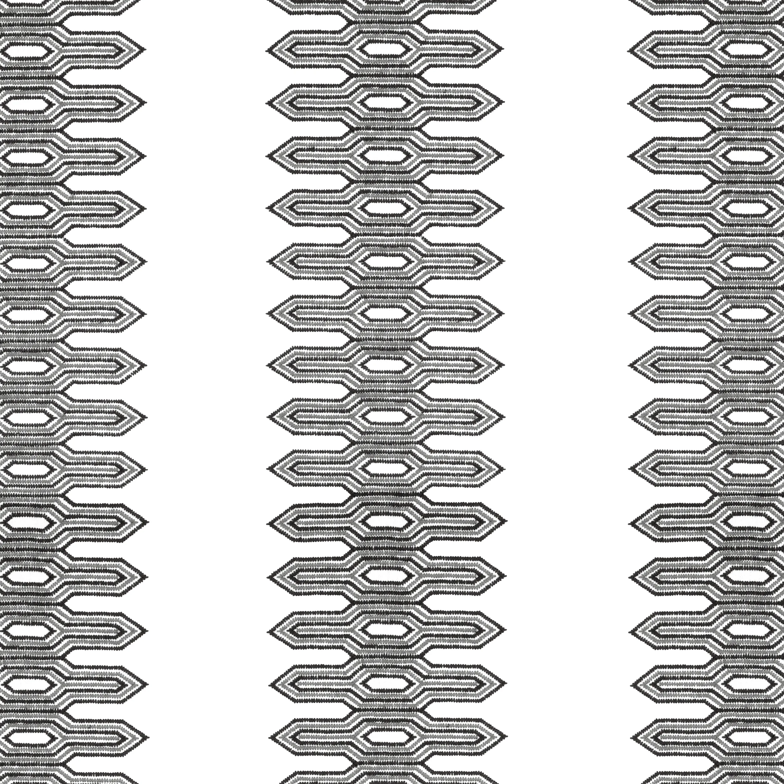 Thibaut Nola Stripe Embroidery in Black (W720809)