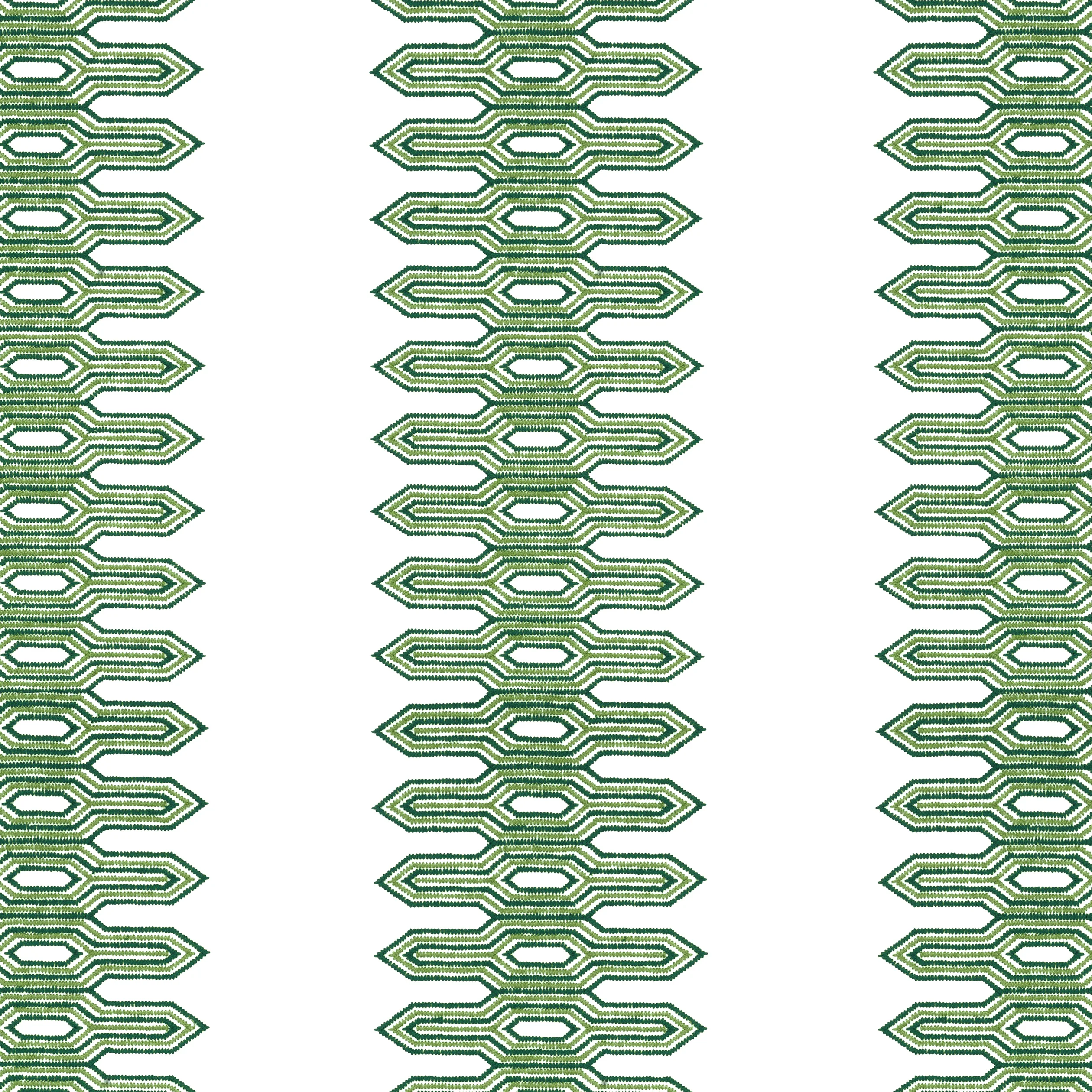 Thibaut Nola Stripe Embroidery in Green (W720808)