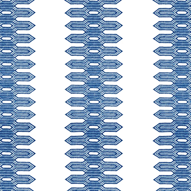 Thibaut Nola Stripe Embroidery in Navy (W720810)
