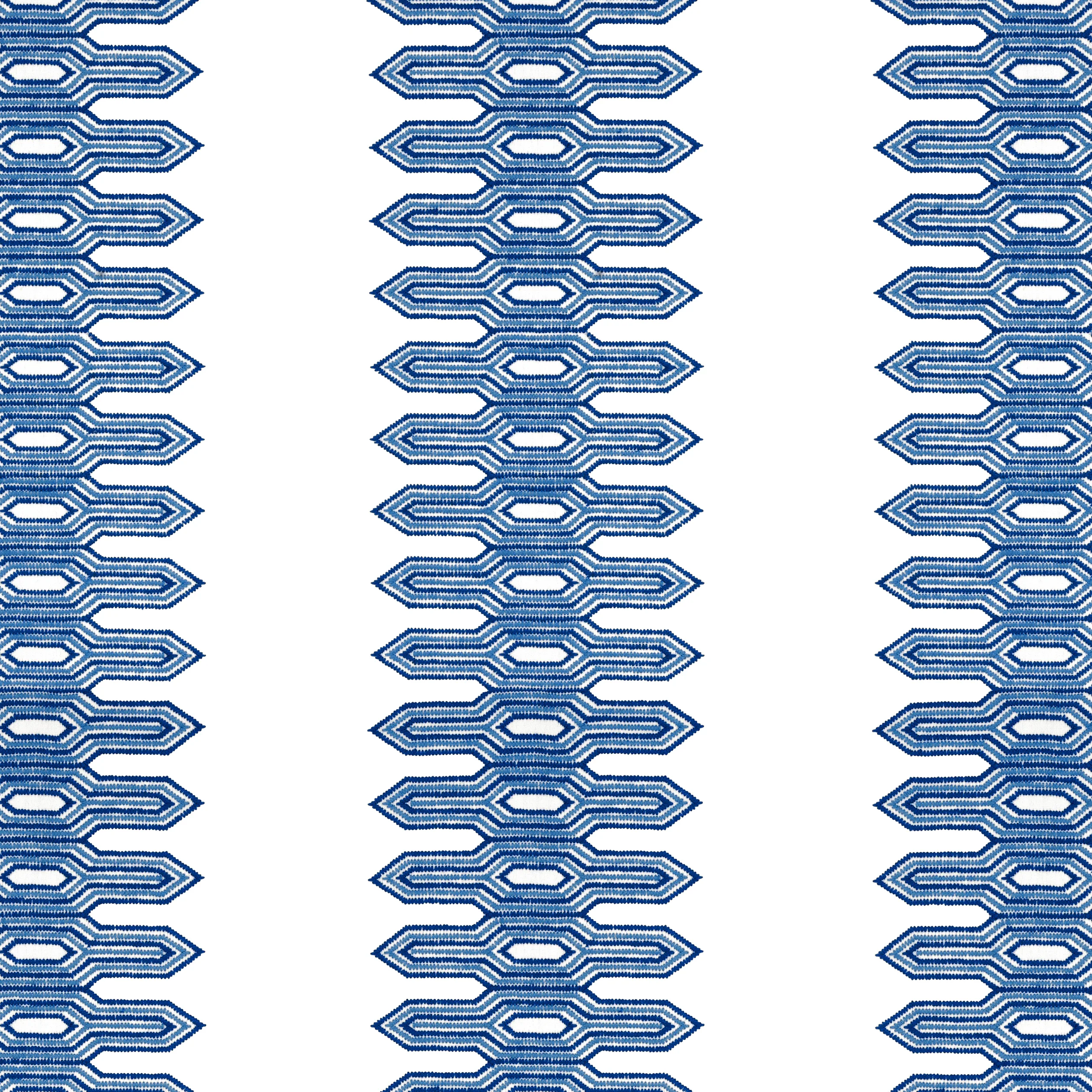 Thibaut Nola Stripe Embroidery in Navy (W720810)