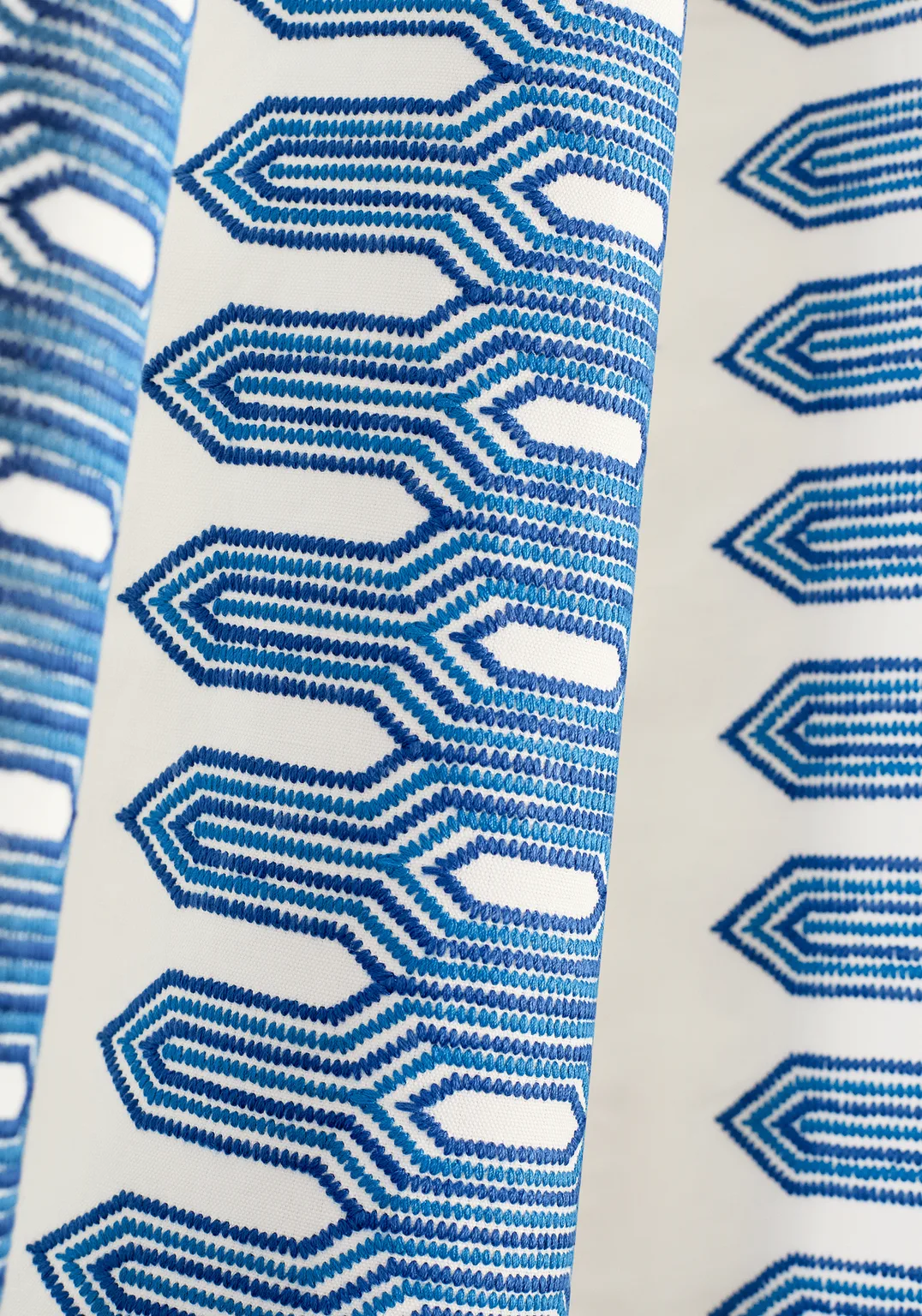 Thibaut Nola Stripe Embroidery in Navy (W720810)