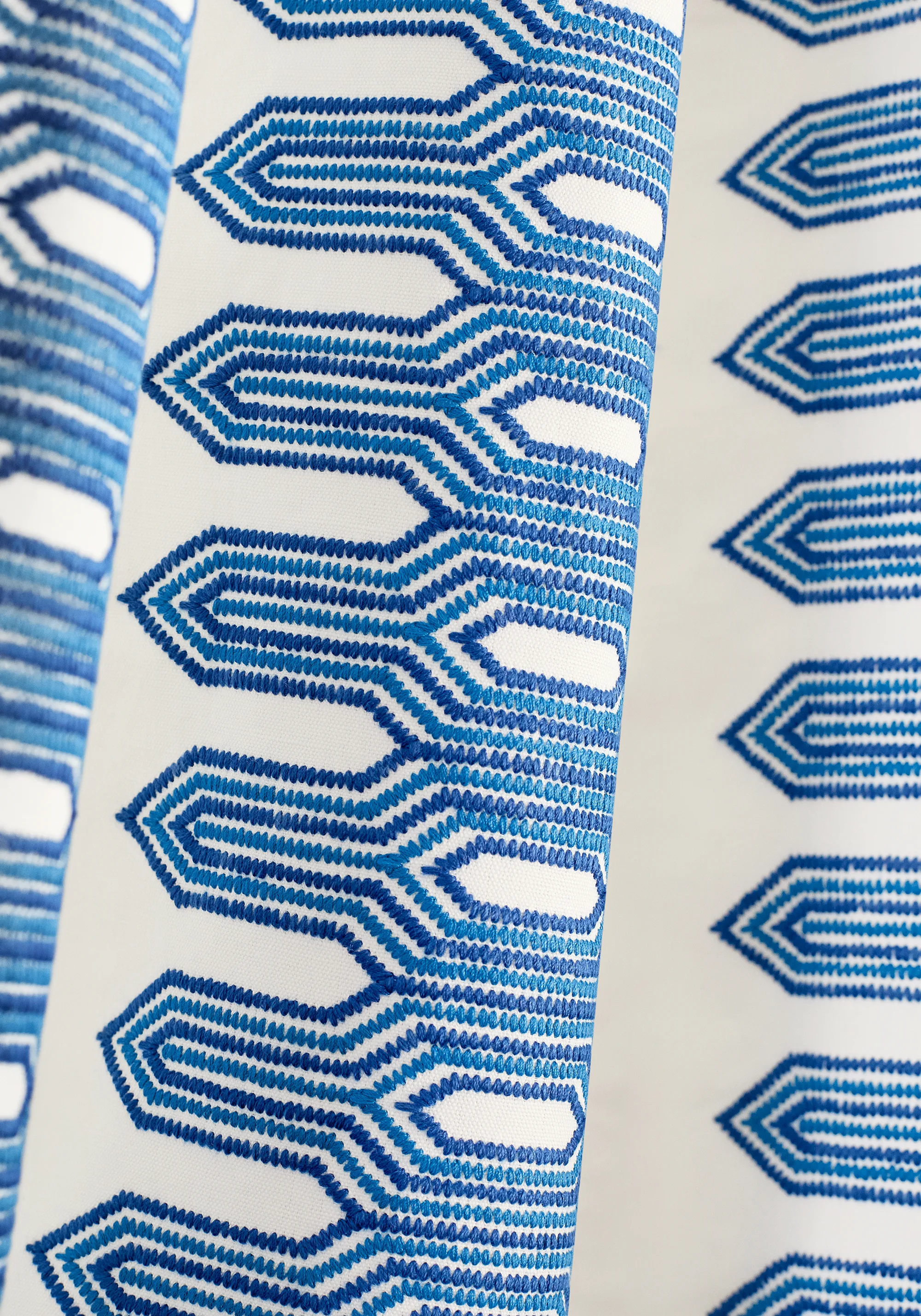 Thibaut Nola Stripe Embroidery in Navy (W720810)