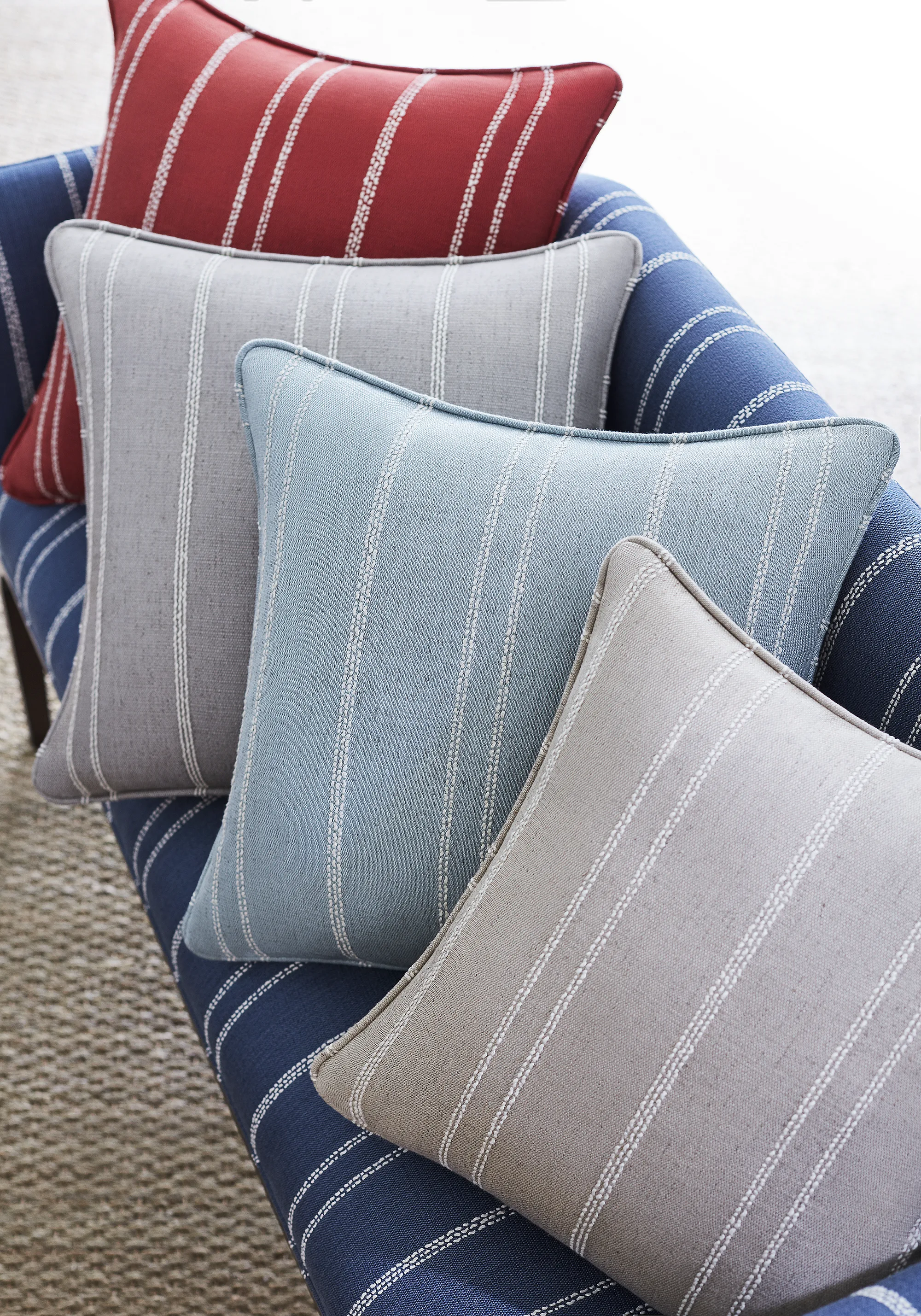 Thibaut Nolan Stripe in Blue (W73309)