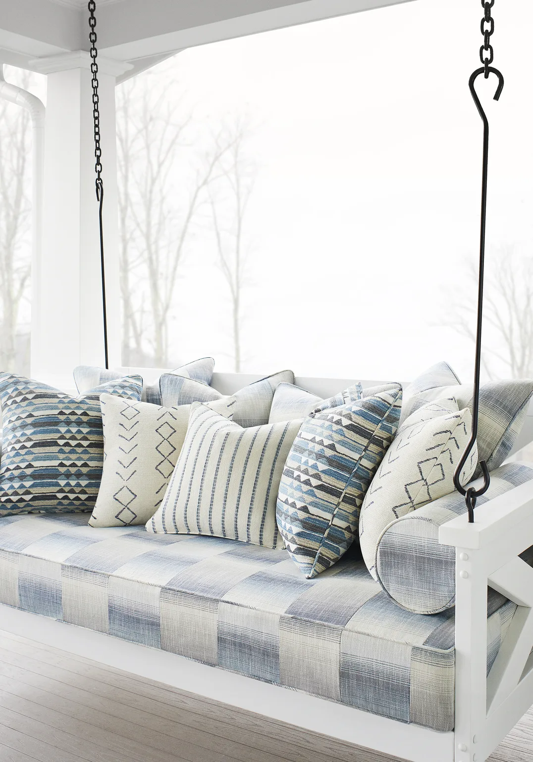Thibaut Oak Creek Stripe in Indigo (W78337)