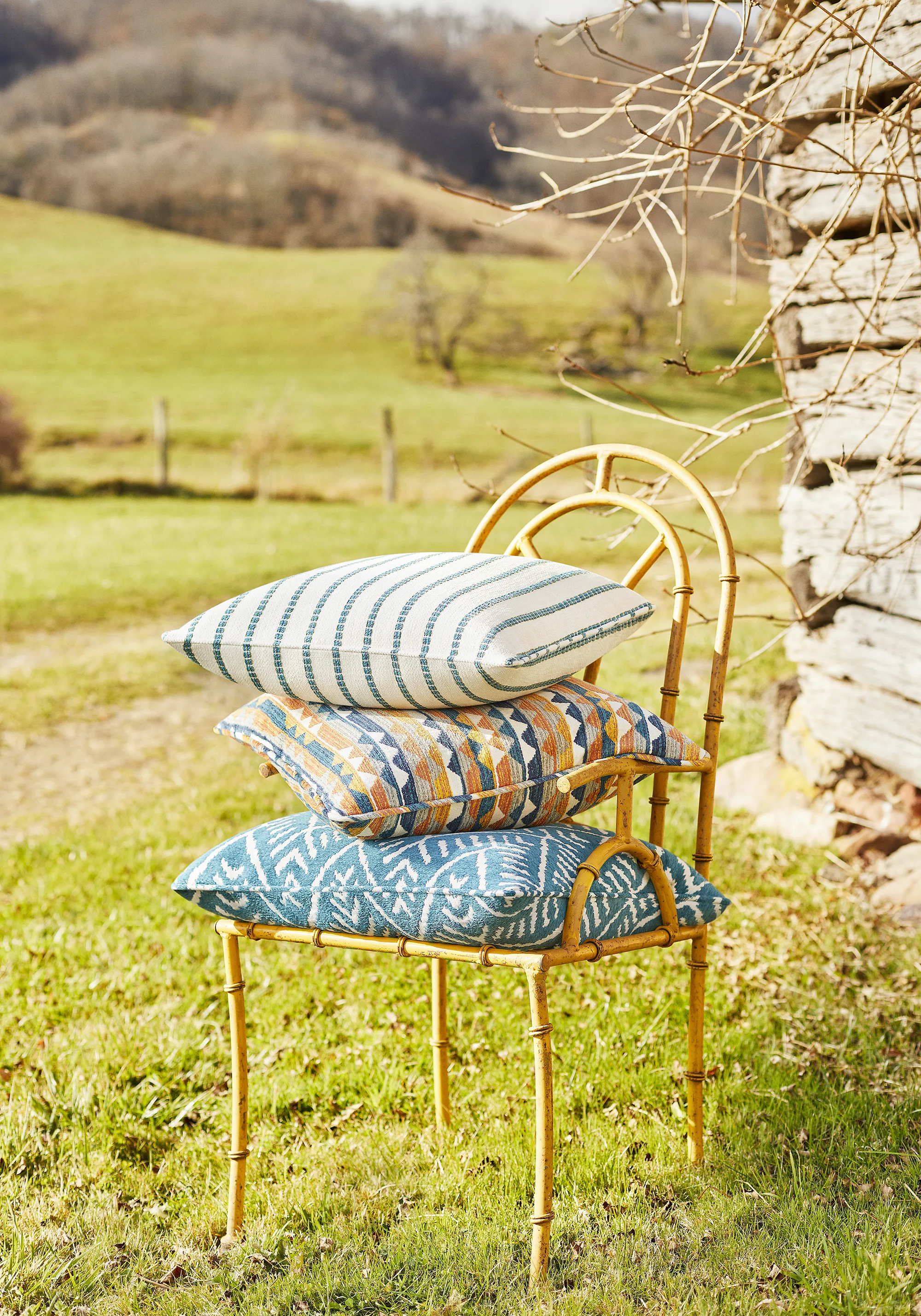 Thibaut Oak Creek Stripe in Lagoon (W78342)