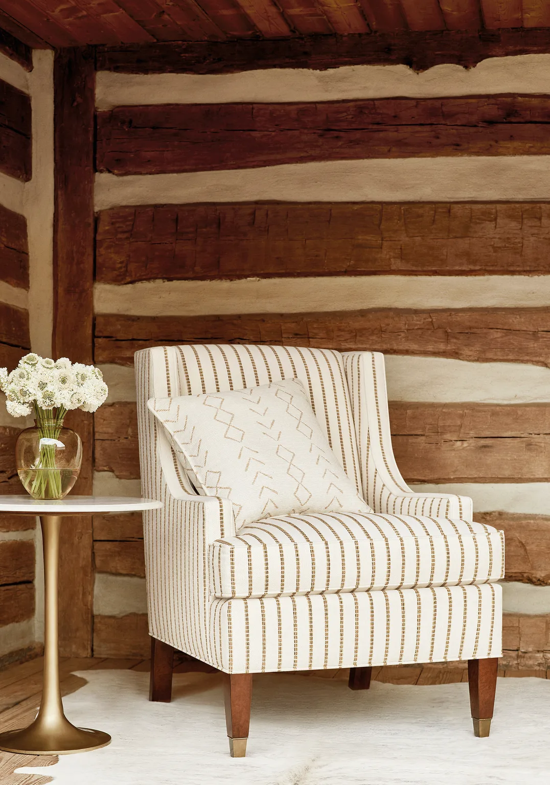 Thibaut Oak Creek Stripe in Straw (W78340)
