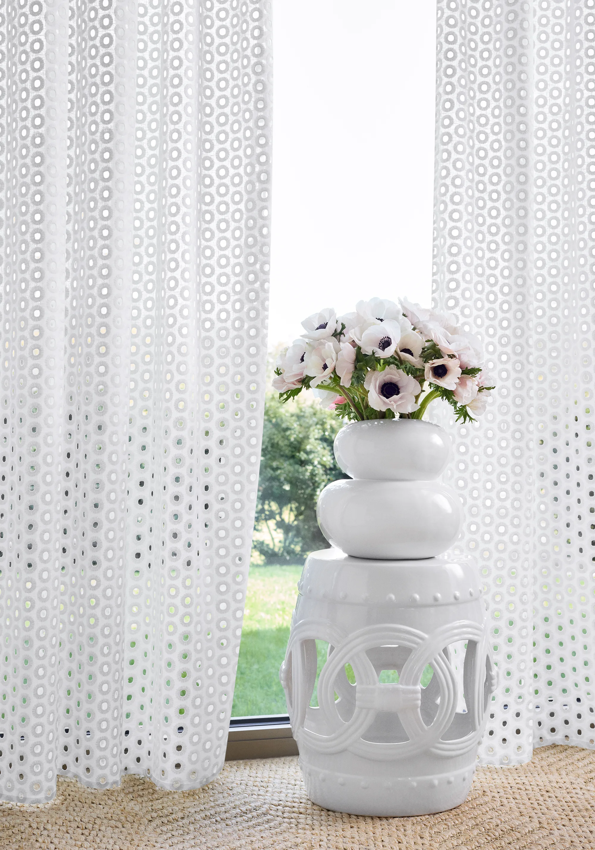 Thibaut Orla Embroidery in Snow White (FWW8224)
