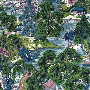 Thibaut Pagoda Trees in Lavender and Blue (F942024)