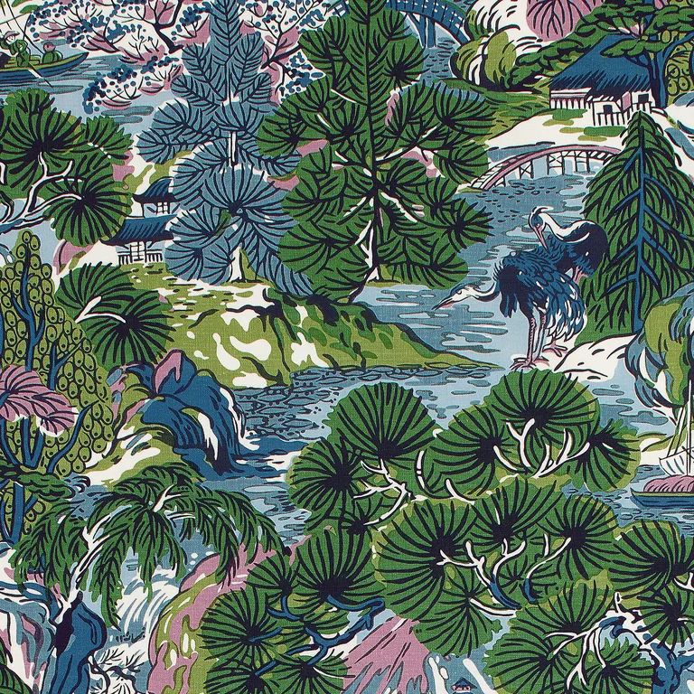 Thibaut Pagoda Trees in Lavender and Blue (F942024)