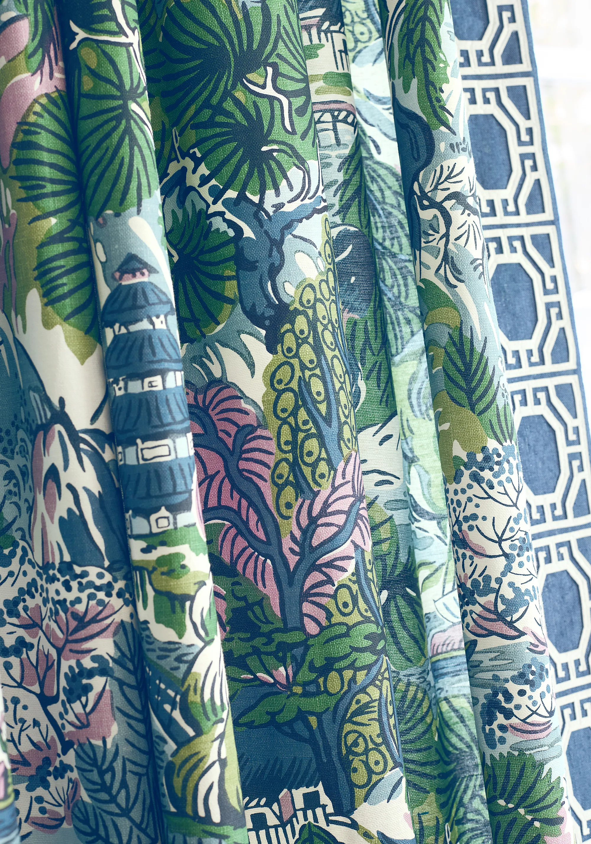 Thibaut Pagoda Trees in Lavender and Blue (F942024)