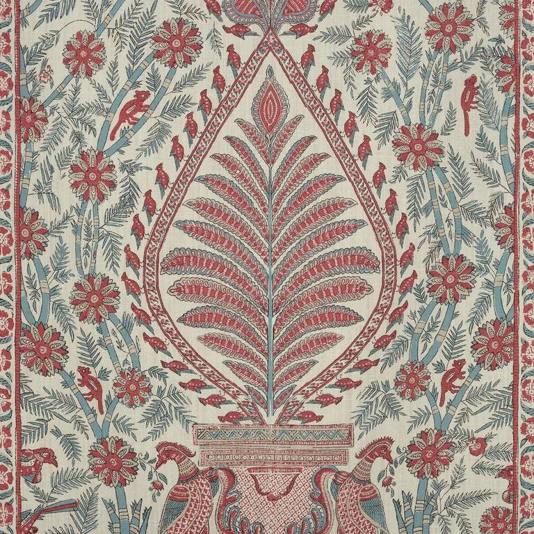Anna French Palampore in Red and Blue (AF78726)