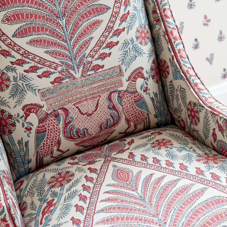 Anna French Palampore in Red and Blue (AF78726)
