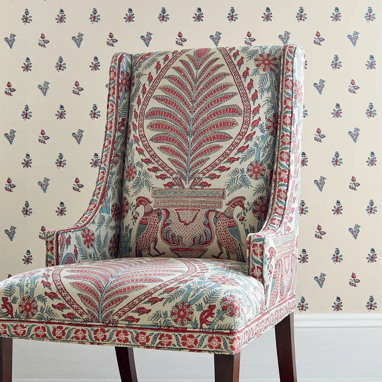 Anna French Palampore in Red and Blue (AF78726)