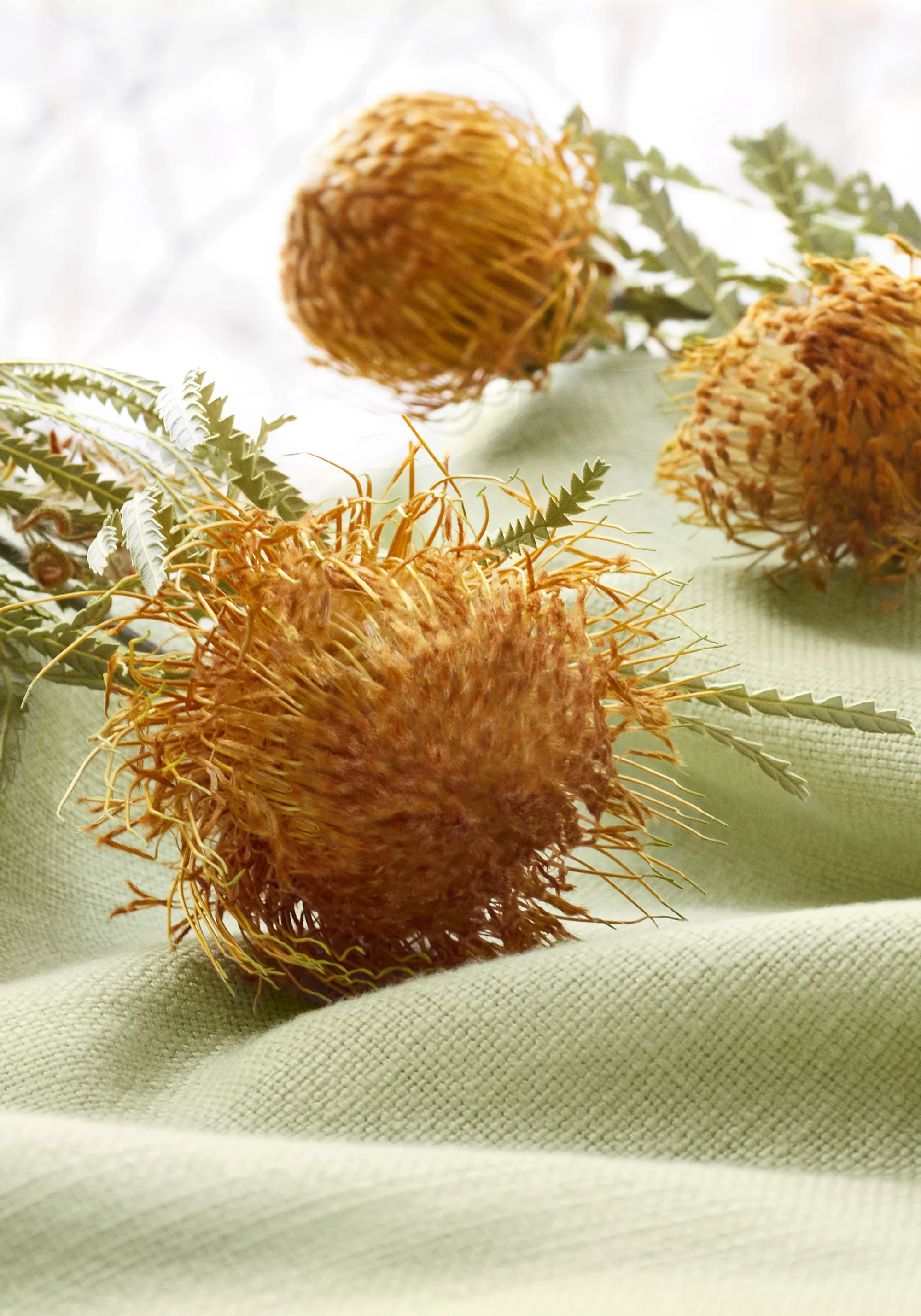Thibaut Palisade Linen in Celadon (FWW7623)