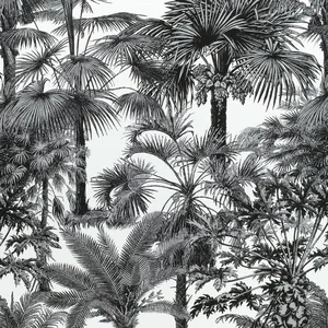 Thibaut Palm Botanical in Black (F910102)