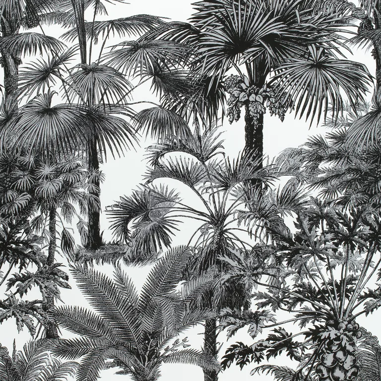 Thibaut Palm Botanical in Black (F910102)