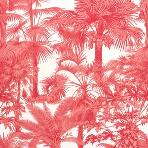 Thibaut Palm Botanical in Coral (F910105)