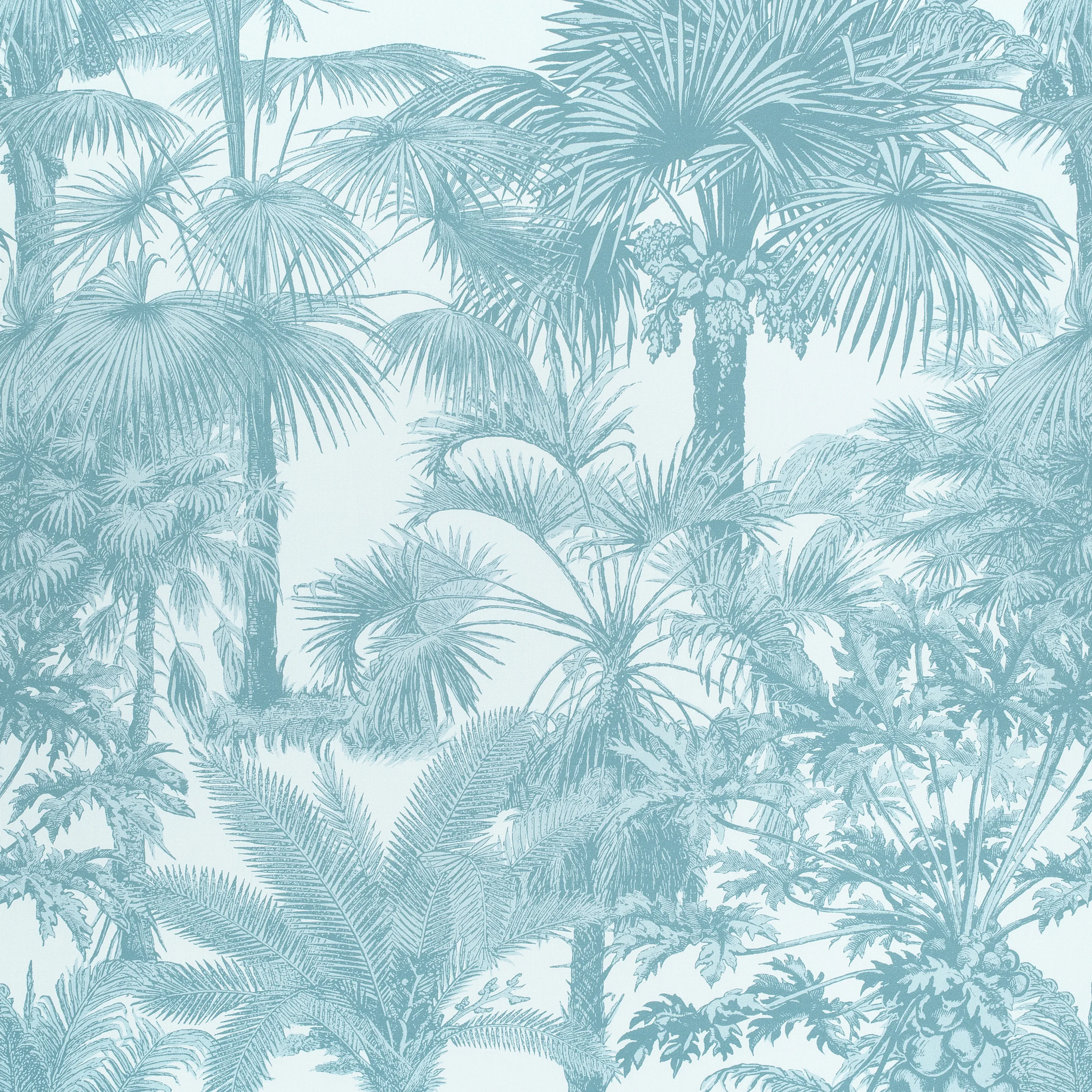 Thibaut Palm Botanical in Spa Blue (F910104)