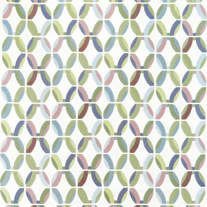Thibaut Passageway Embroidery in Lavender and Green (W745001)