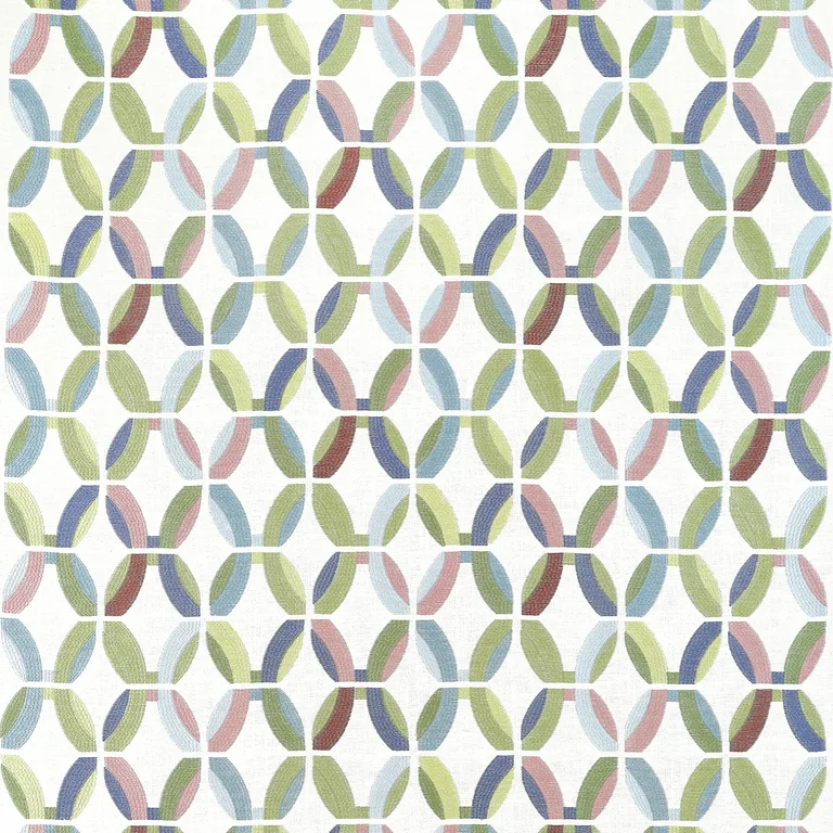 Thibaut Passageway Embroidery in Lavender and Green (W745001)