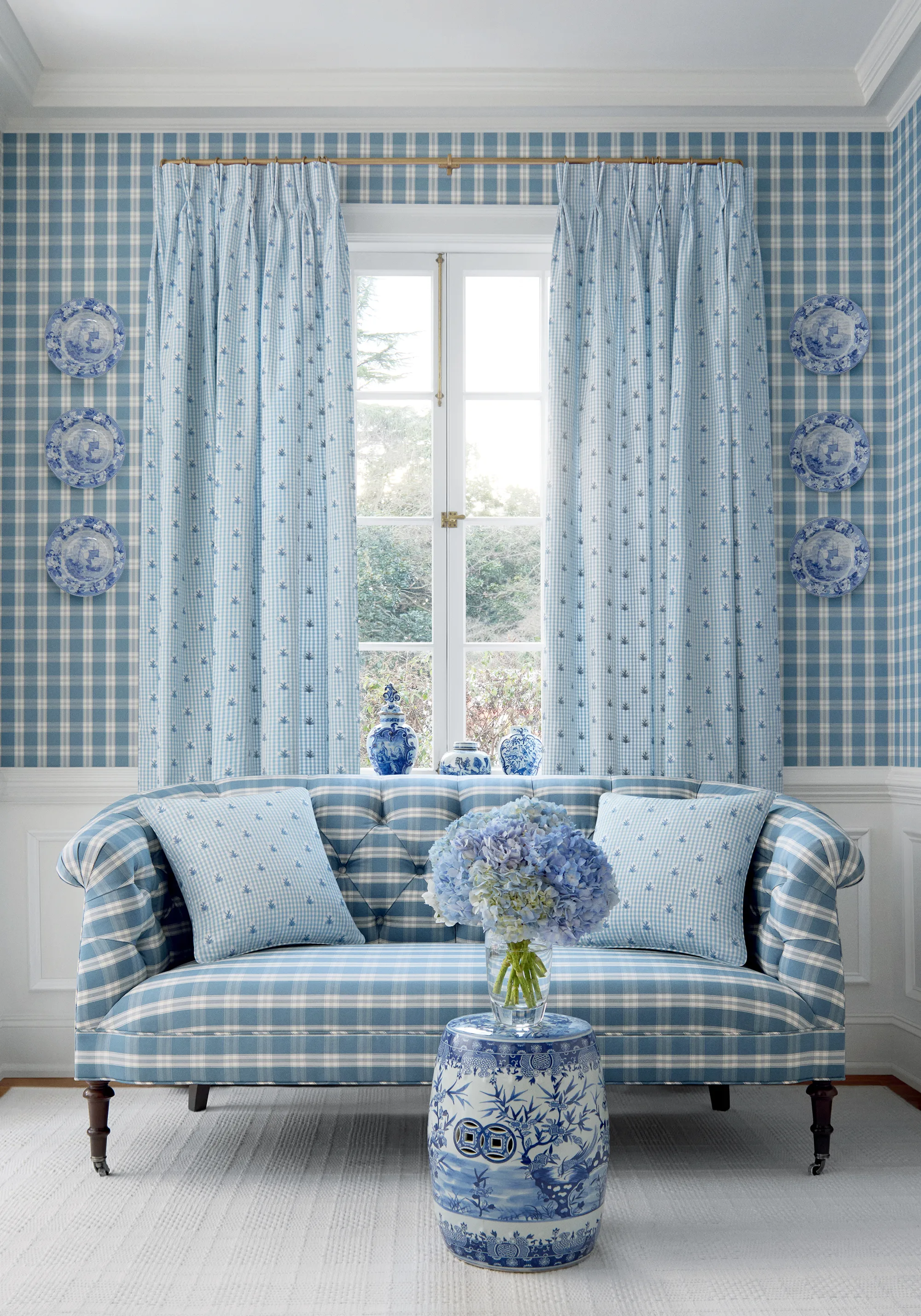 Anna French Payton Check in Blue (AW10708)