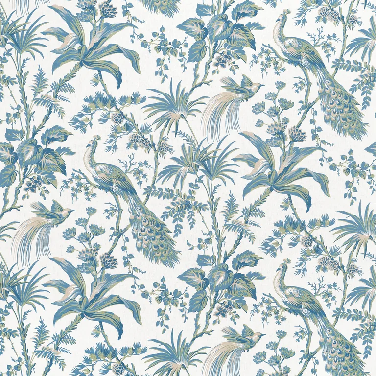 Anna French Peacock Toile in Blue and Green (AF57830)