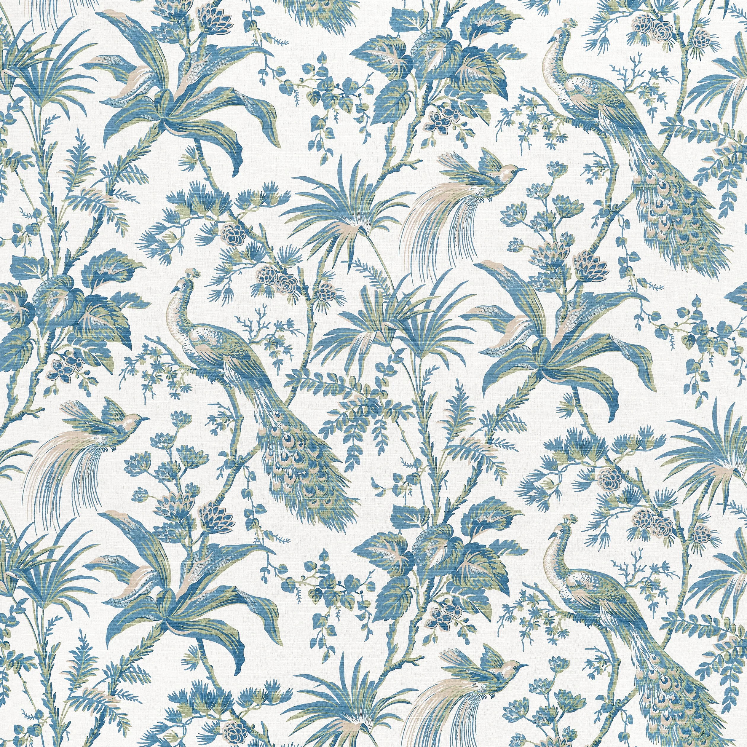 AF57830 | Peacock Toile – Blue and Green