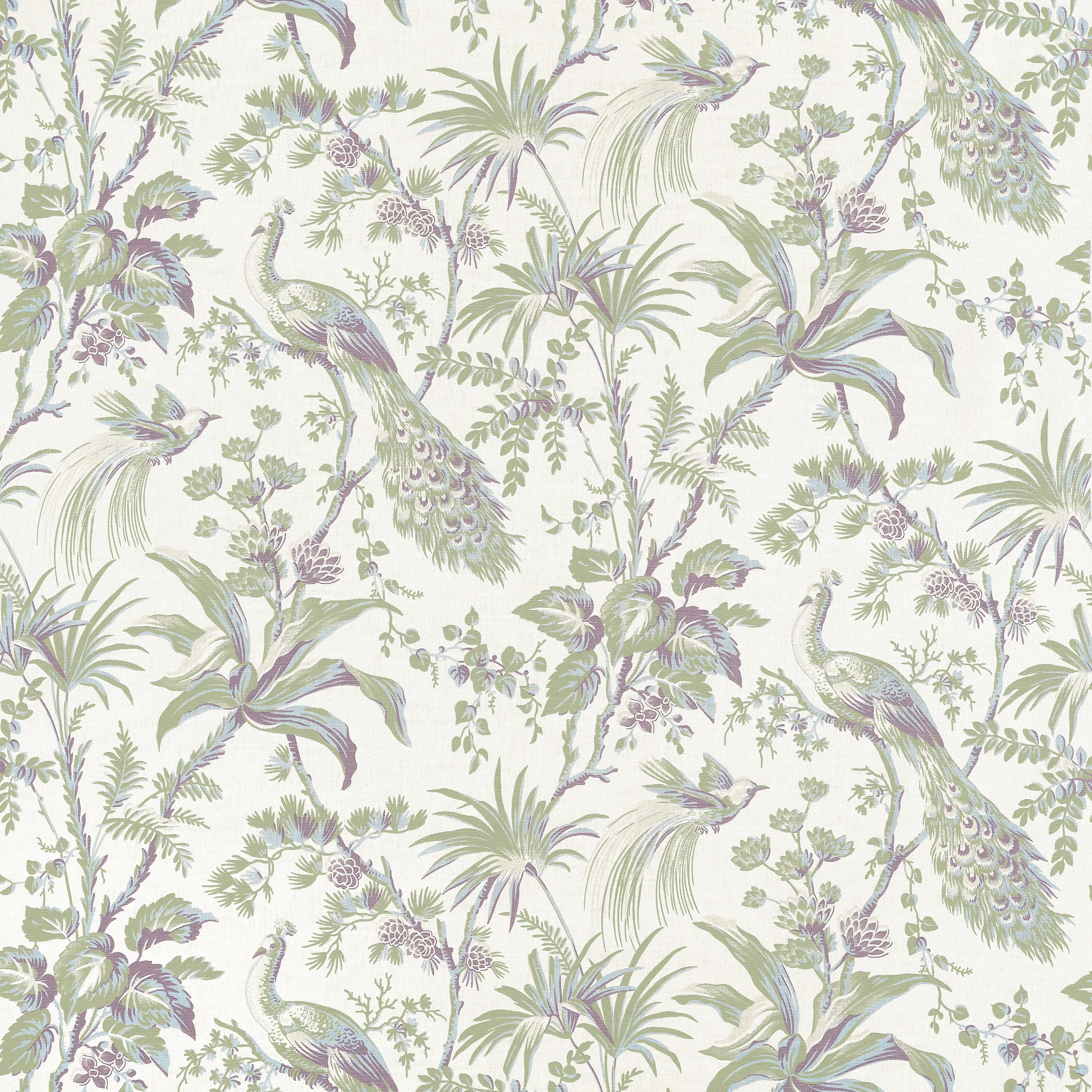 AF57829 | Peacock Toile – Green and Plum