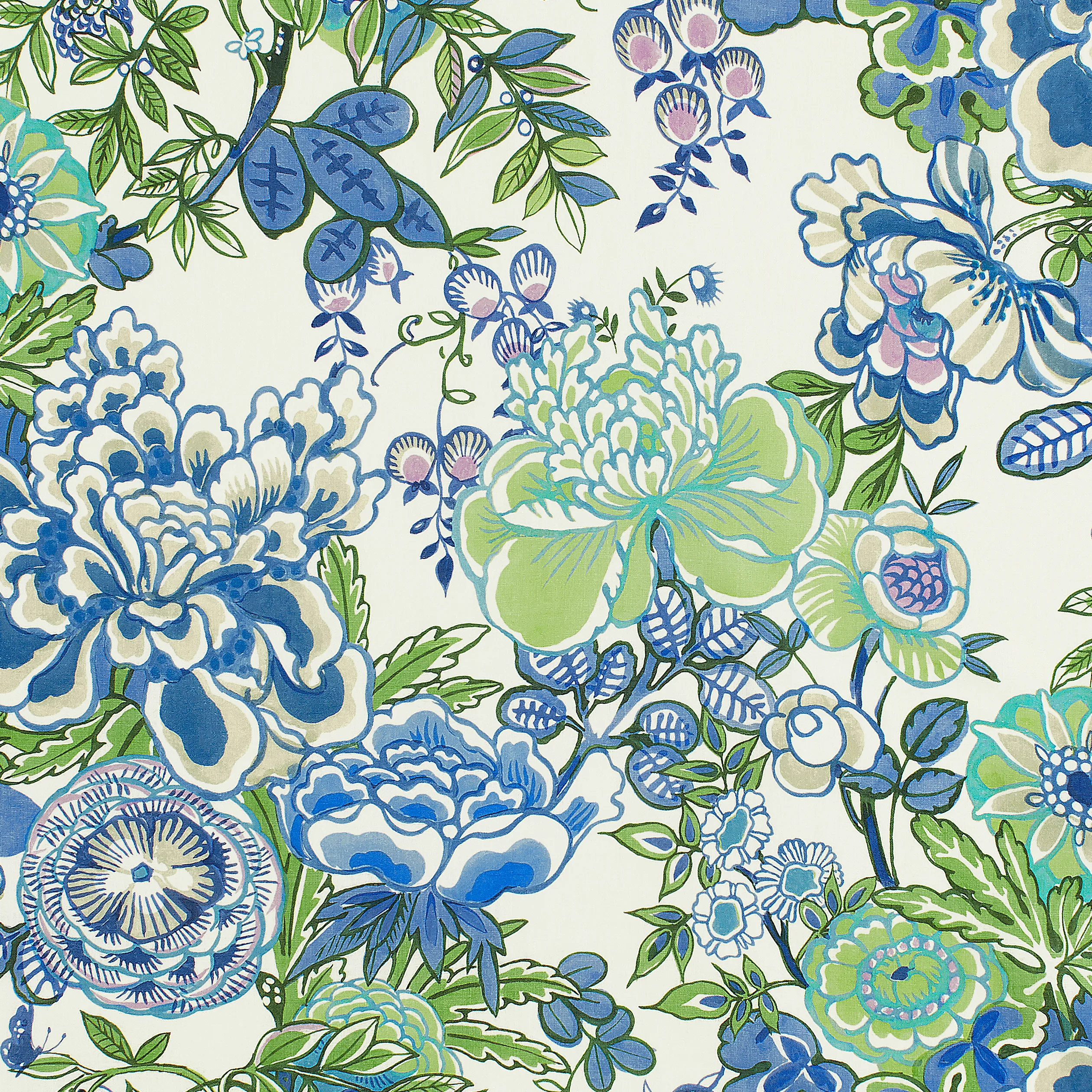 F942021 | Peony Garden – Blue and Green
