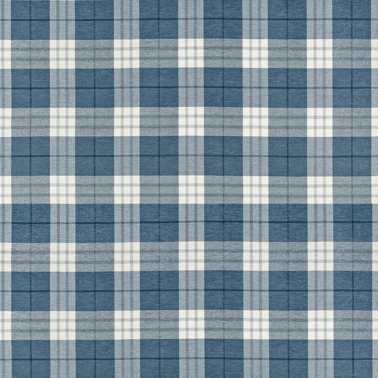 Thibaut Percival Plaid in True Blue (W711329)