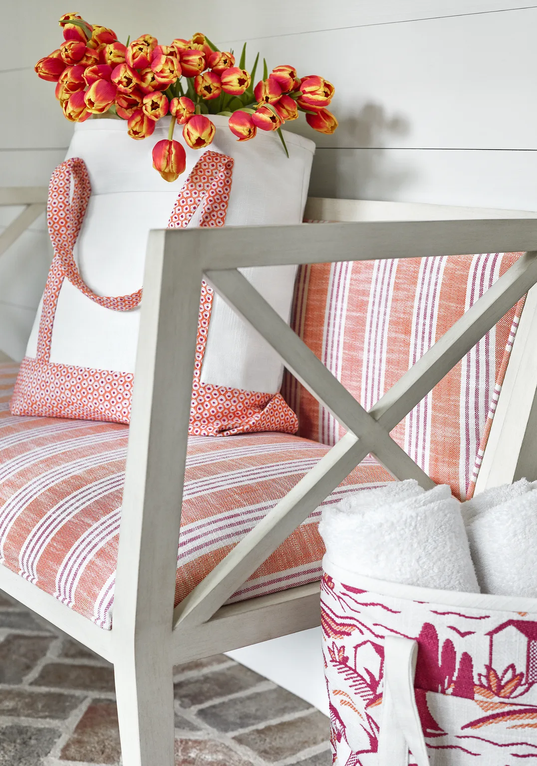 Thibaut Pixie in Coral and Peony (W73461)