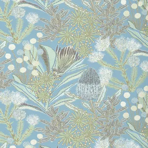 Thibaut Protea Print in Spa Blue (F81766)