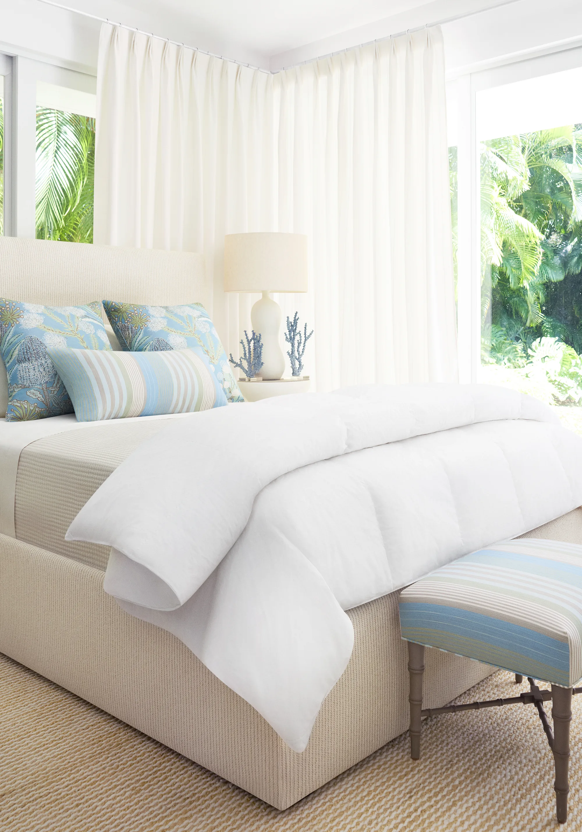 Thibaut Protea Print in Spa Blue (F81766)