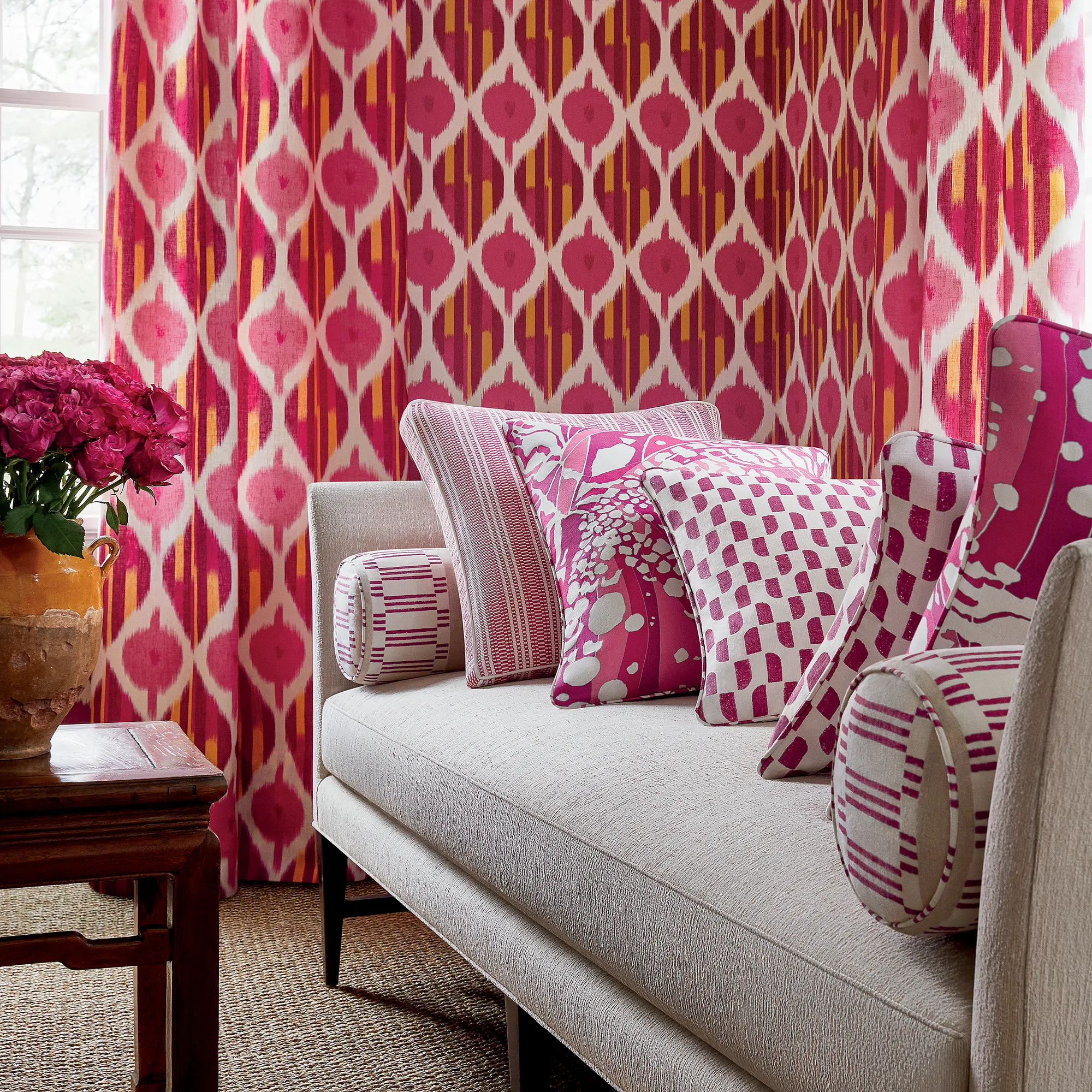 Anna French Reed Stripe in Fuchsia (AW9849)