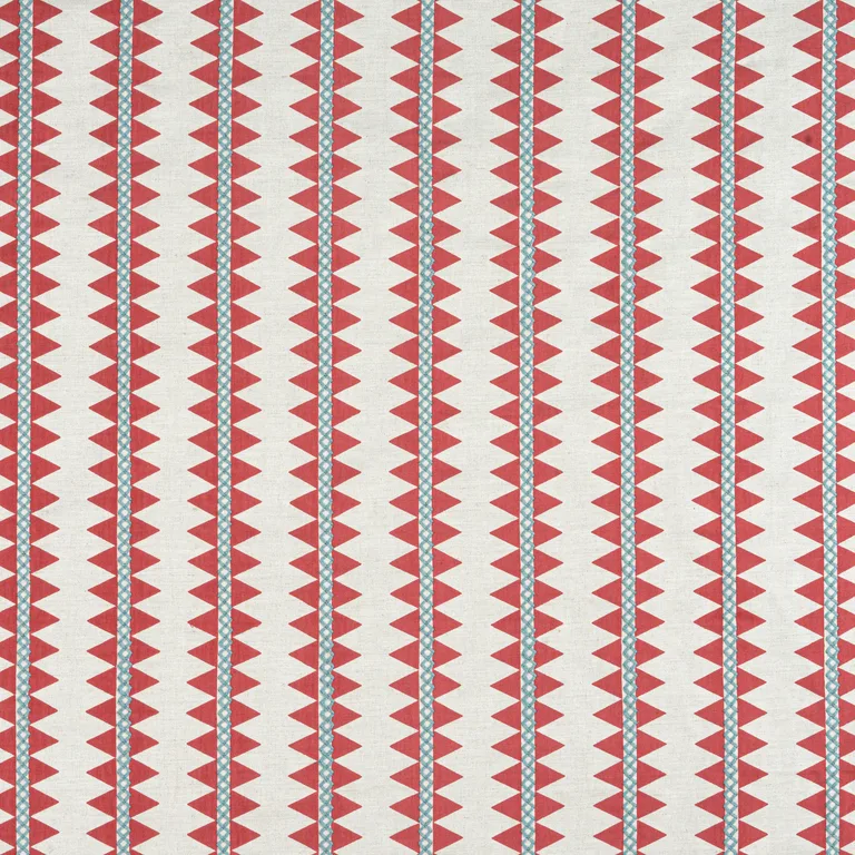 Thibaut Reno Stripe Embroidery in Coral (W713245)