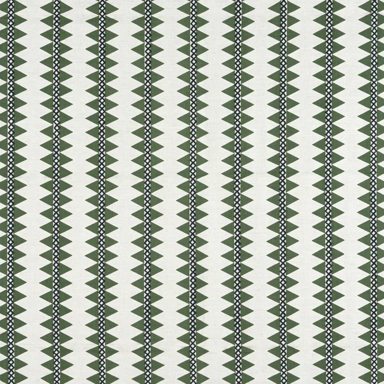 Thibaut Reno Stripe Embroidery in Green (W713242)