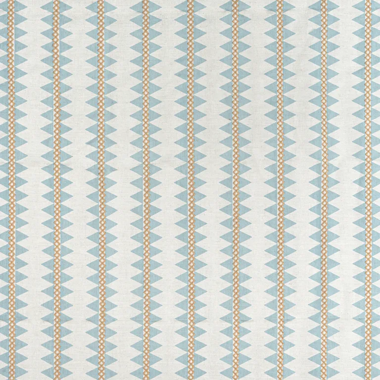 Thibaut Reno Stripe Embroidery in Spa Blue (W713241)