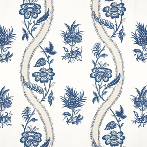 Thibaut Ribbon Floral in Blue and White (F936423)