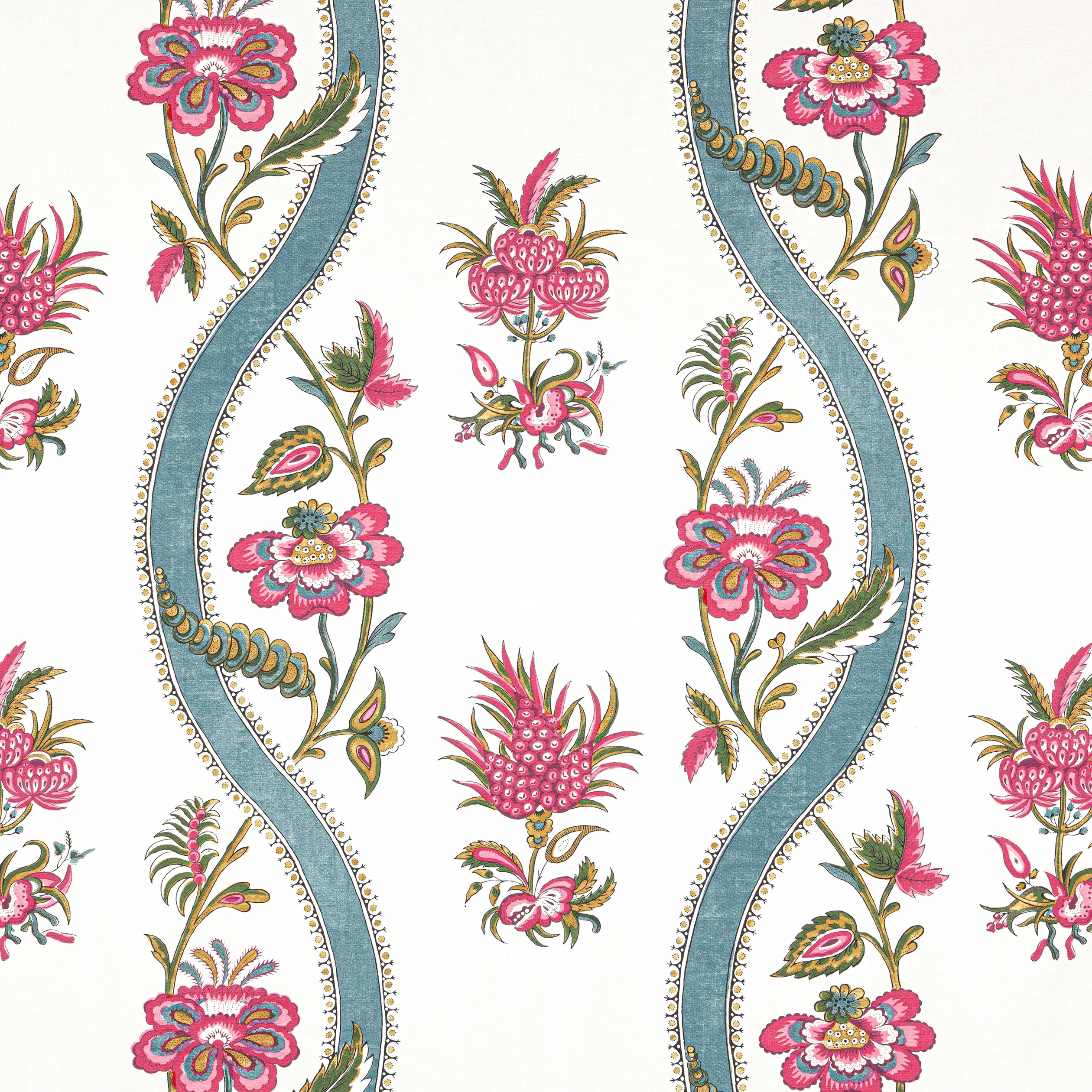 F936426 | Ribbon Floral – Raspberry and Teal